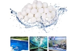 LAPONO Boules filtrantes 700g pour accessoires de piscine,Balles filtrantes Pompe de filtre à sable pour piscine extérieur, super absorption d'eau peut remplacer 26 kg de sable filtrant pour les systèmes