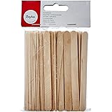 Rayher 6121731 Craft Wood, 110 mm x 11 mm, Pack of 72 Natural Wood Spatulas for Crafts, Wooden Sticks