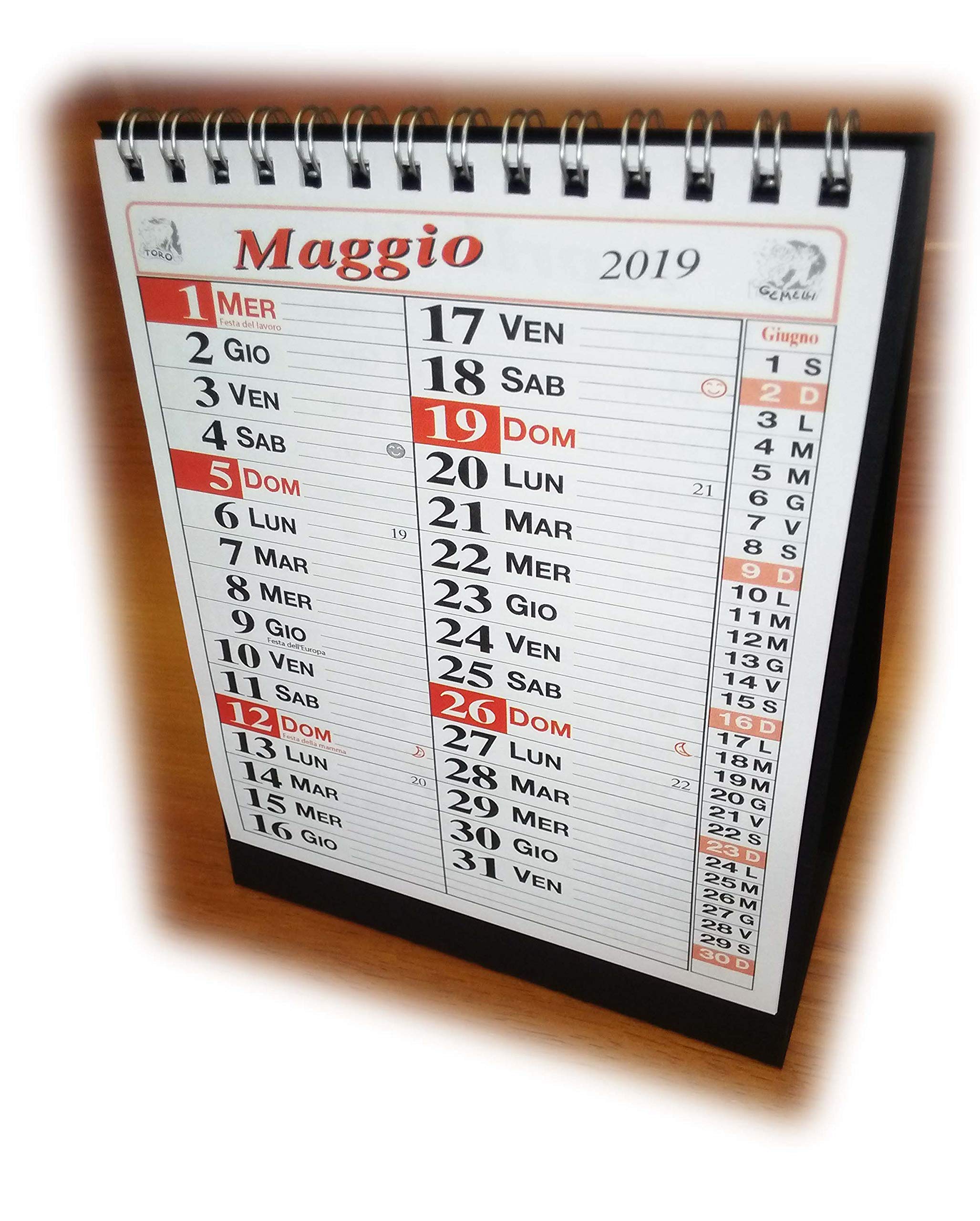 Calendario Da Tavolo 2019 12x16cm Mensile Da Scrivania