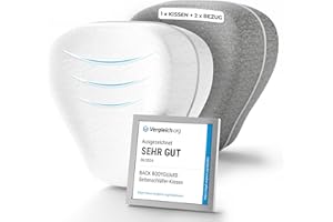 BACK BODYGUARD Poduszka do spania na boku z 2 poszewkami – poduszka na kolana dla osób śpiących na boku – poduszka na nogi idealnie dopasowuje się do kształtu nogi z pianki memory, do odpoczynku