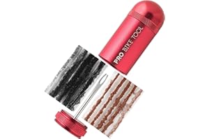 PRO BIKE TOOL Kit di riparazione pneumatici per biciclette senza camera d'aria - per pneumatici da mountain bike e bici da strada - Ripara una foratura o una foratura rapida - Kit di accessori incluso