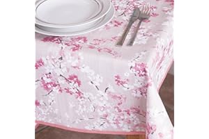 Manifattura Tessile - Tovaglia Antimacchia Cotone Resinato Liquidproof - Ciliegio, Rettangolare x6 180