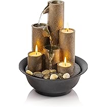 Zen Watervalfontein voor binnen, licht, Zen, meditatiefontein met