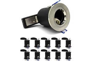 10 X Sanlumia LED Fire Rated Downlight Can GU10 Recessed Ceiling Twist & Lock Downlight IP20 Satin Nickel