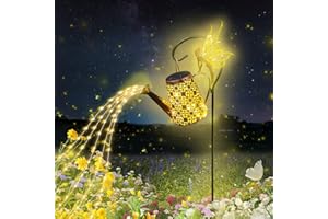 FIMAGO Solar Watering Can with Lights, Solar Outdoor Garden Fairy Decor Waterproof Large Hanging Lantern Landscape Lights Outside Decorations for Patio Yard Porch Lawn Pathway Walkway Garden Decor Gifts