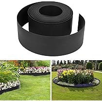 Flexible Bordure De Jardin 10M Avec 30 Piquets D'Ancrage Bordure De Pelouse En Plastique Bordure