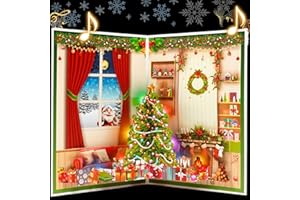 APOTODITO Musikalische Weihnachtskarte 3d, Pop-Up-Weihnachtskarten mit Musik, Christmas Cards, einzigartige Weihnachtsgeschenke für Kinder Frauen Männer Weihnachten, Silvester, Neujahr.