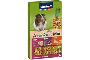 Vitakraft Kräcker Mix, friandises pour cochons d’Inde, avec miel et noix, sans sucre ajouté ni céréales (1x 168g)