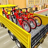 Cool city and truck driving environment with robot bicycle animations.