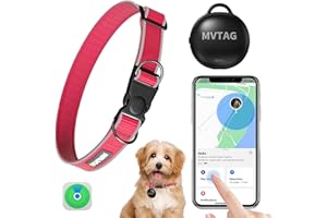 AOIKOY Collare GPS Tracker per Cani Collare intelligente Smart Tracker + set collare Posizione in tempo reale/Portata illimitata/di localizzazione per cani Taglia regolabile impermeabile solo sistema IOS