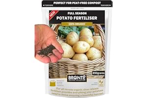 BRONTE HERITAGE COLLECTION Bronte Heritage Full Season Potato Fertiliser - 100% Organic & Slow Release Formula. Promotes Healthier, Stronger Roots & Larger Tubers. Full Season Nutrient Supply. 850g Resealable Pack with Guide