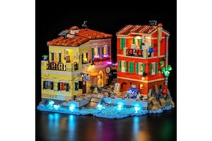 BRIKSMAX Luci led per LEGO Ideas Riviera italiana 21359 - Kit Illuminazione per Modelli Lego 21359- Non Include Set Originale
