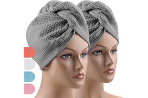 Kavya Toalla Microfibra para Pelo Rizado Curly, Superabsorbente Anti Frizz - 2 Piezas para El Cuidado De La Piel SPA