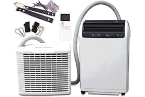 Prem-I-Air 15000 BTU Inverter (Energy Saving Design) Mobile Portable Split Air Condoner with Remote Control, Timer, Dehumidifier and Fan. Quiet Operation for Use in Homes and Offices