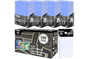 Mlikero 200 Sleeve Carte en Plastique dur, Protection Card Sleeves pour MTG, Cartes à Collectionner, Cartes de Sport, Protege Carte 3x4 Pouces (100 Sleeves Rigides + 100 Sleeves Transparents)