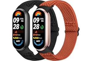 Runostrich Elastic Nylon Watch Strap Compatible with Xiaomi Smart Band 9/Xiaomi Smart Band 8 Sports Strap Soft Watch Band Adjustable Replacement Band for Women Men