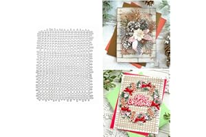 LIYIJIA Fish Net Background Metal Die Cuts,Burlap Texture Frame Stencils DIY Crafts Cards Cutting Dies Cuts for DIY Embossing Card Making Photo Decorative Paper Dies Scrapbooking