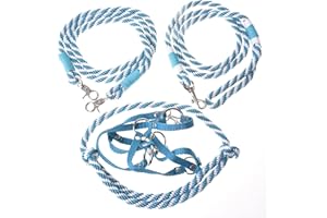 LarDen Hobby Horse Zubehör Set Start - Halfter mit Strick, Halsring, Zügel für Große M Steckenpferd - Türkis, Stockpferd StarterSet, Hobby Horsing Pferd, Spielzeug Kinder, Spielpferd Führstrick