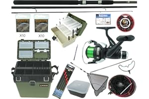 HUNTER PRO Complete Starter Coarse Float Fishing Kit Set. 11' Carbon Rod, Reel & Seat Box