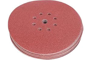 DAW21ONLINESHOP Dischi in Dischi abrasivi velcrati 225mm P40 - P240 8 fori perforati P150 1 pezzo