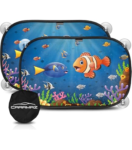 Parasole Auto Per Bambini - 2 Pezzi, 51x31 Cm, Con Ventose | Protezione UV, Per Finestrini Laterali - Foto 8