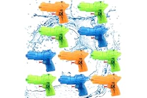 TOPJOWGA Wasserpistole Kinder Spritzpistole Wasser Set, 10 Stück Wasserpistole Klein, Mini Wasserpistolen Strand Wasser Pistole Water Gun, Water Blaster Spielzeug für Sommerpartys im Freien