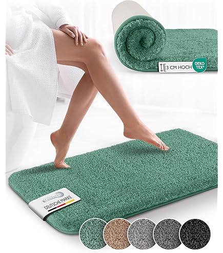 Caleffi Badezimmerteppich 60x100 Cm - Saugfähige & Rutschfeste Badematte