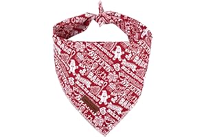 Unique style paws 1PCS Christmas Hundebandanas Waschbarer Baumwollquadrat-Latz, Verstellbarer Hundetuch für kleine mittelgroße Hunde und Katzen-S