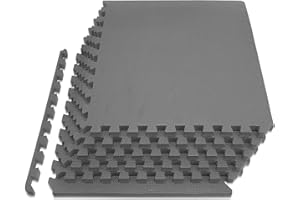 ProsourceFit Extra Thick Puzzle Exercise Mat ¾” and 1", EVA Foam Interlocking Tiles for Protective, Cushioned Workout Flooring for Home and Gym Equipment