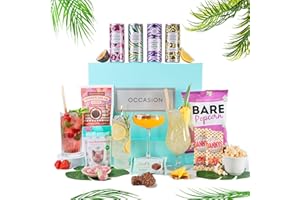 OCCASION GIFTING Cocktail Gift Set With Gourmet Treats Hamper Packaged In Our Signature Magnetic Gift Box