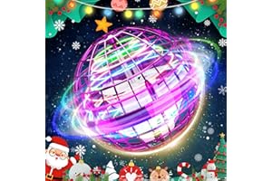 Tomzon TOMZON Hoverball Fliegender Ball, RGB Spielzeug für Kinder, Kreisel, Boomerang mit LED Licht, 15min Flugzeit USB Aufladung, Jungen und Mädchen-Violett, (A32Z-NDE)