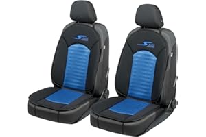 WALSER Car Comfort Auto-Sitzauflage S-Race 2 Pezzi, Distinzione Molto Buono* Coprisedile Auto, Cuscino Sedile-Auto, Protezione Sedile Universale per Auto, Coprisedile per Auto Sedili Anteriori