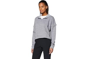 Under Armour UA Rival Terry 1/2 Zip Hoodie Sudadera Con Cremallera, Sudadera Con Gorro Mujer Gris (Gray 035) SM