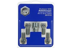 LAMPA br1018 Rueda antirrobo Pernos M14 x 1,5, Bola Asiento R13, Longitud del vástago 26,7 mm, Ancho de Llave 17 mm/19 mm