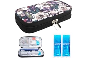 YOUSHARES Pochette Isotherme Insuline avec Poche de Glace, Glacière Insuline Voyage - Trousse Isotherme Medicament Voyage pour Stylo d'insuline, Seringues, Injections pour Diabétique (Rose Pourpre)