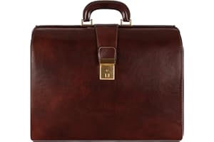 Time Resistance Maletín Portadocumentos para Mujer y Hombre de Cuero - Bolso de Piel Bandolera Maletines Mensajero