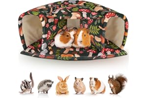 BeBeJoJo Maison pour Cochon d’Inde et Lapin, Lit Douillet Lavable pour Petits Animaux, Tunnel Chaud pour Hamster et Chinchilla
