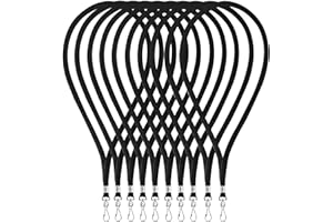 Fushing 20 Piezas Correa Cordón Cuello 45cm con J Gancho para titular de la tarjeta de identificación, nombre Etiquetas