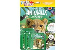 Panini Animaux Pack Loisirs Album + 50 Pochettes