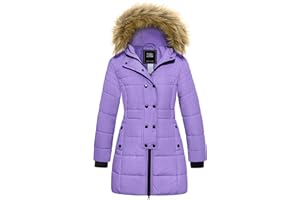ZSHOW Cappotto Lungo Invernale Caldo Parka con Cappuccio in Pelliccia Giacca Imbottita Spessa Antivento Capispalla Idrorepellente Bambina