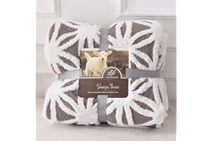 AHERKLL Sherpa Fleece Blanket, Double Sided Soft Warm Thick Winter Throw Blankets, Reversible Cosy Fluffy Snuggly Blanket for Bed Sofa Chairs, Versatile Large Blankets, Grey, Single(130x160cm)