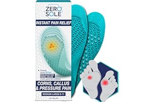 ZeroSole Customisable Orthotic Insoles for Targeted Foot Pain Relief | UK Podiatrist-Designed, Hex-Cell Technology for Corns, Calluses, Metatarsalgia & Plantar Fasciitis (Small - Medium | UK 4-7)