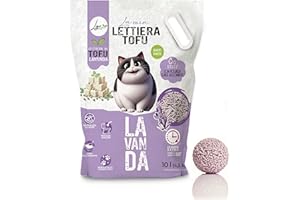 Ligo Nature Lettiera gatto Tofu |profumazione lavanda |ecologica|ultra assorbente|assorbimento rapido|10l