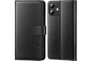 YATWIN Etui na telefon komórkowy iPhone 12 Pro, skórzane, z klapką, odporne na uderzenia, skórzane, z funkcją portfela, etui ochronne do iPhone 12 / iPhone 12 Pro