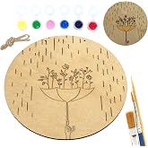 art inside Rain Collecting Umbrella Wood Painting Canvas Set Gift Hobby Kit 20 Cm