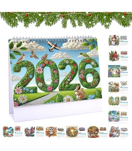 Diamond Painting Calendario 2026, Calendario Con Diamanti