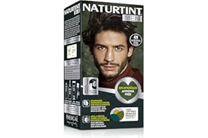 Naturtint Men | Coloración Permanente Sin Amoniaco | 100% Cobertura de Canas | Especial Hombres | Color natural y duradero | Ingredientes Naturales | 4N Castaño Natural | 170 ml