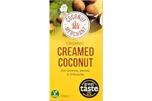 Coconut Merchant Organic Creamed Coconut 200g (Pack of 1) | Vegan | Dairy and Gluten Free |Ethically Sourced