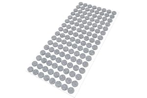 Adsamm® / 128 x feltrini autoadesivi/Grigio/ø 12 mm/Rotondo/piedini per mobili in feltro da 3.5 mm di spessore/pad protettivi per arredi