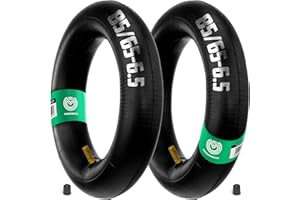 MOOVMOOV - 2 Cámaras de Aire 85/65-6.5 (10 Pulgadas) con Válvula Derecha | para Patinete Eléctrico, Hoverboard, Mini Scooter | Compatible con Neumático 85-65-6.5/10 o 10x3.00-6.5
